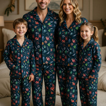Fantasy Monsters Thick Pajama Set - RPG Dungeon Creature Pattern