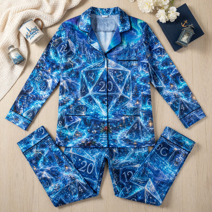 Crystal Dice Thick Pajama Set - Fantasy Winter Wonderland