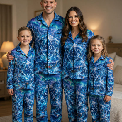 Crystal Dice Thick Pajama Set - Fantasy Winter Wonderland