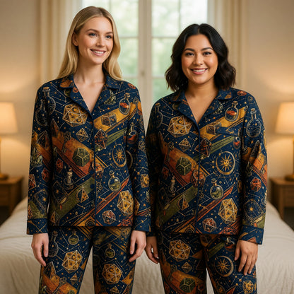 Dice Wizard Thick Pajama Set - Mystic Fantasy RPG Nightwear