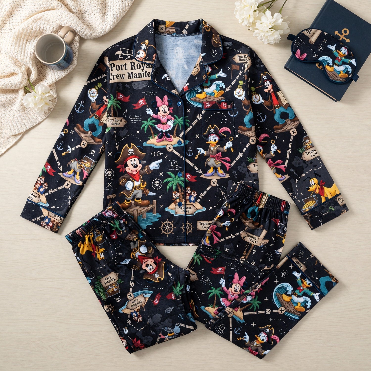 Port Royal Pirate Crew Thick Pajama Set - Mouse Map