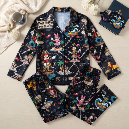 Port Royal Pirate Crew Thick Pajama Set - Mouse Map