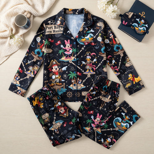 Port Royal Pirate Crew Thick Pajama Set - Mouse Map
