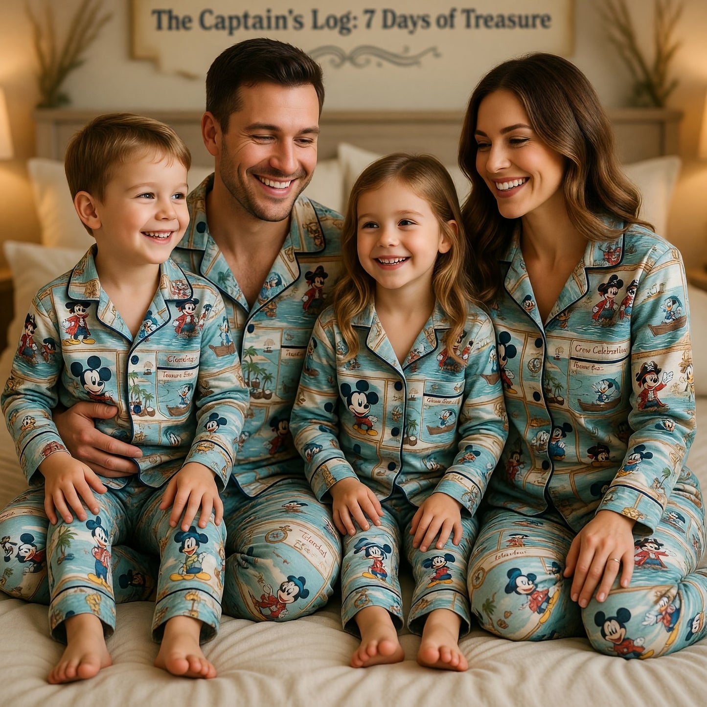 Pirate Mouse Treasure Thick Pajama Set - Cartoon Adventure Sleepwear