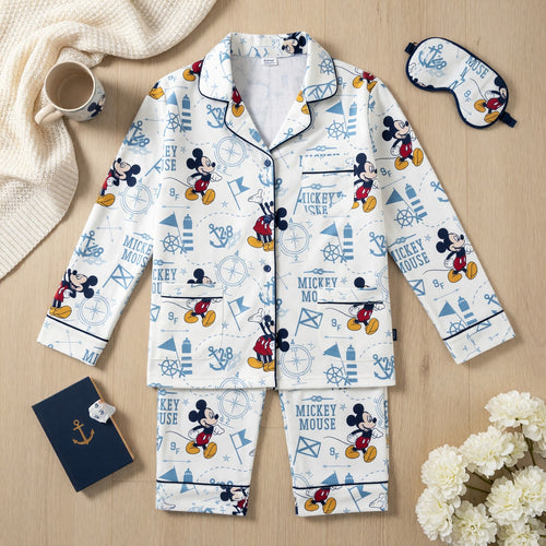 Mouse Nautical Thick Pajama Set - Sailor Print