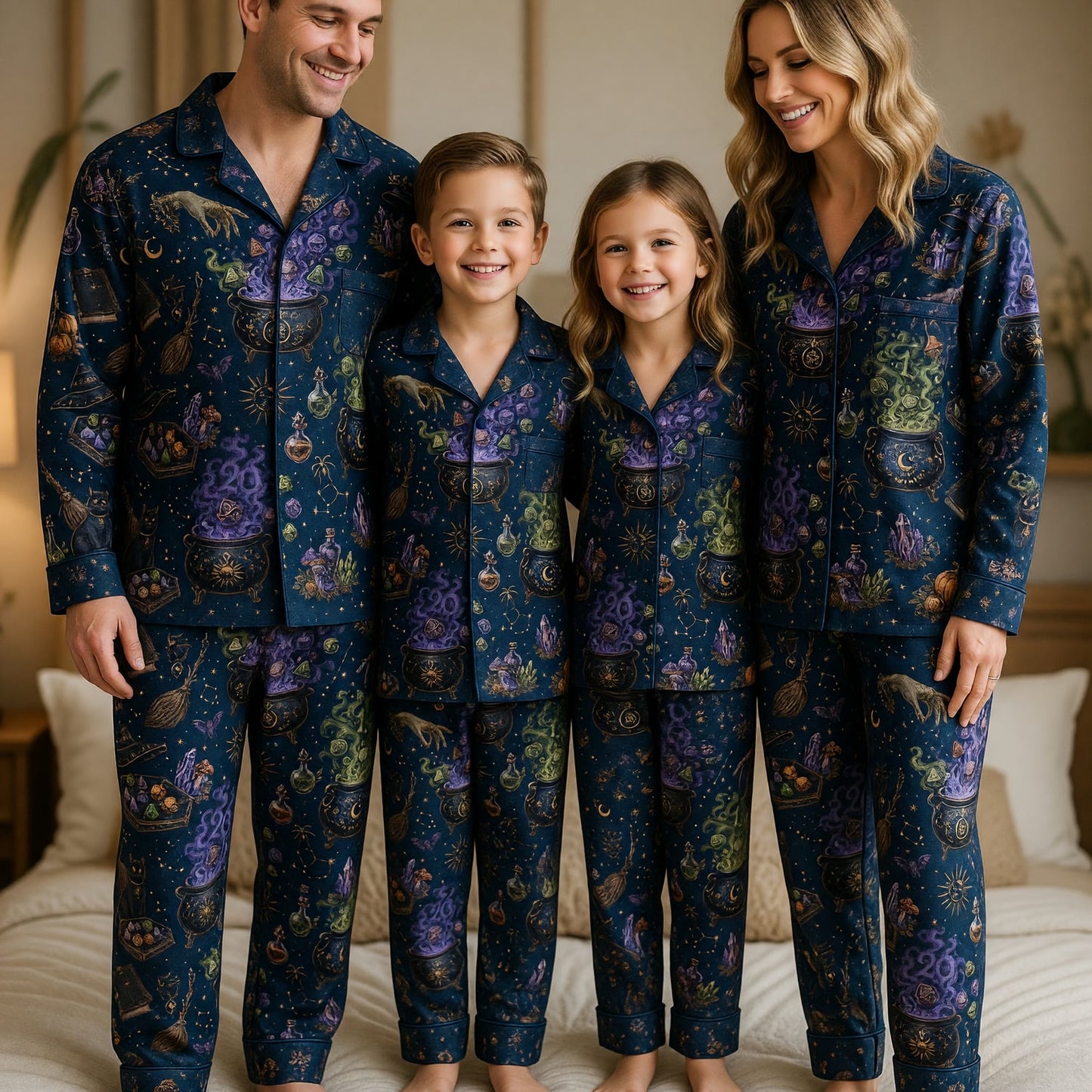 Witch Dice Thick Pajama Set - Mystic RPG Cauldron Sleepwear
