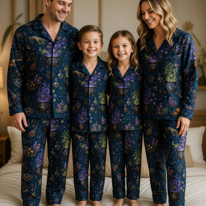 Witch Dice Thick Pajama Set - Mystic RPG Cauldron Sleepwear