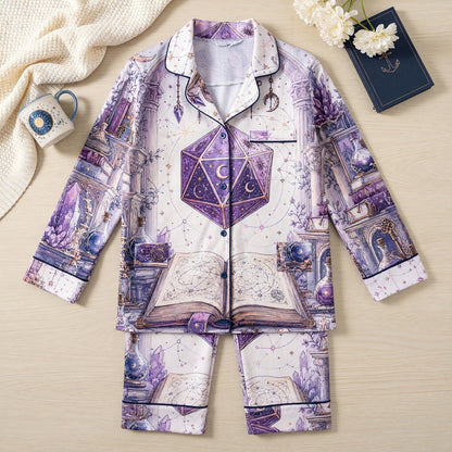 Celestial D20 Thick Pajama Set - Mystic RPG Fantasy Sleepwear
