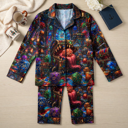 Christmas Mimic Thick Pajama Set - Fantasy RPG Holiday Sleepwear