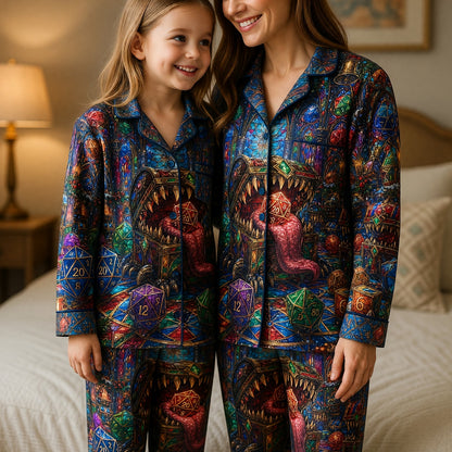 Christmas Mimic Thick Pajama Set - Fantasy RPG Holiday Sleepwear