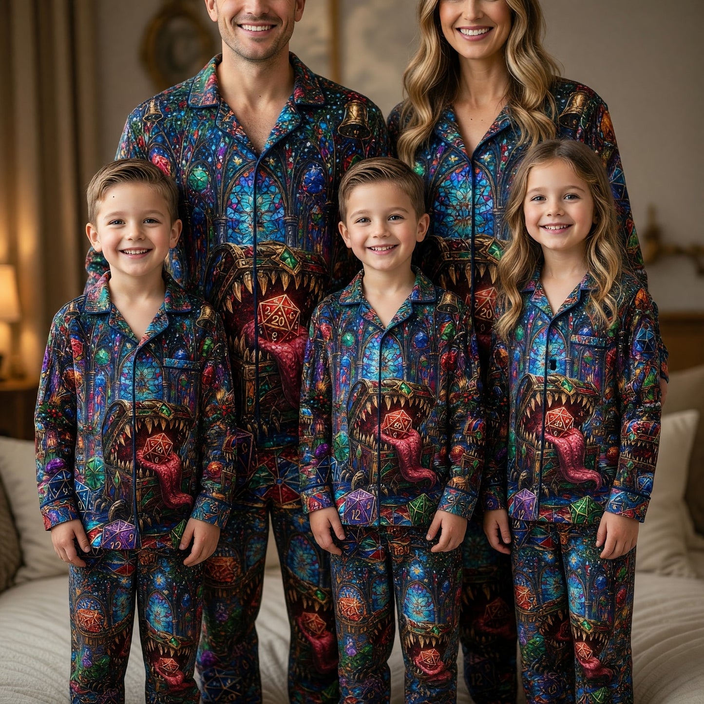 Christmas Mimic Thick Pajama Set - Fantasy RPG Holiday Sleepwear