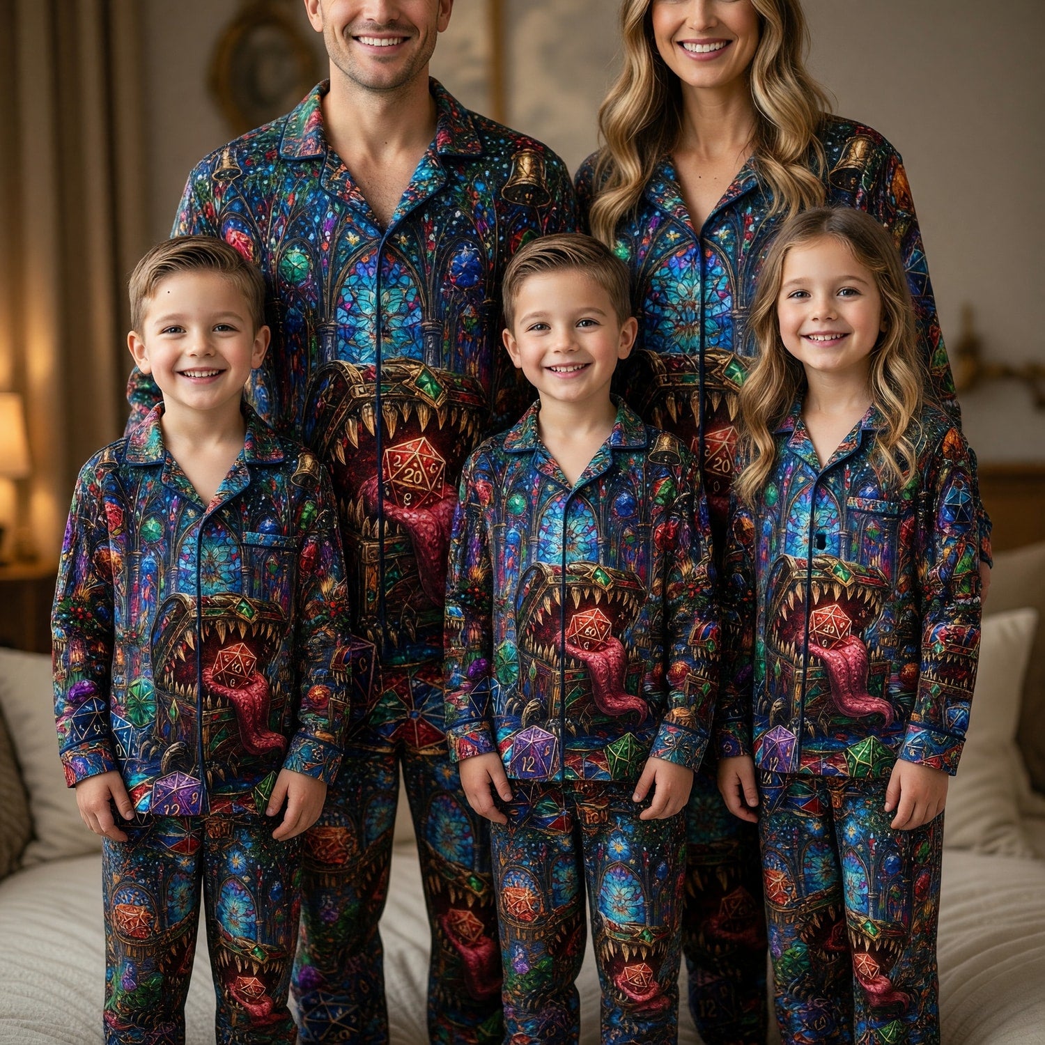 Christmas Mimic Thick Pajama Set - Fantasy RPG Holiday Sleepwear