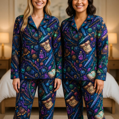 Fantasy Dungeon Thick Pajama Set - Neon Fantasy RPG Nightwear