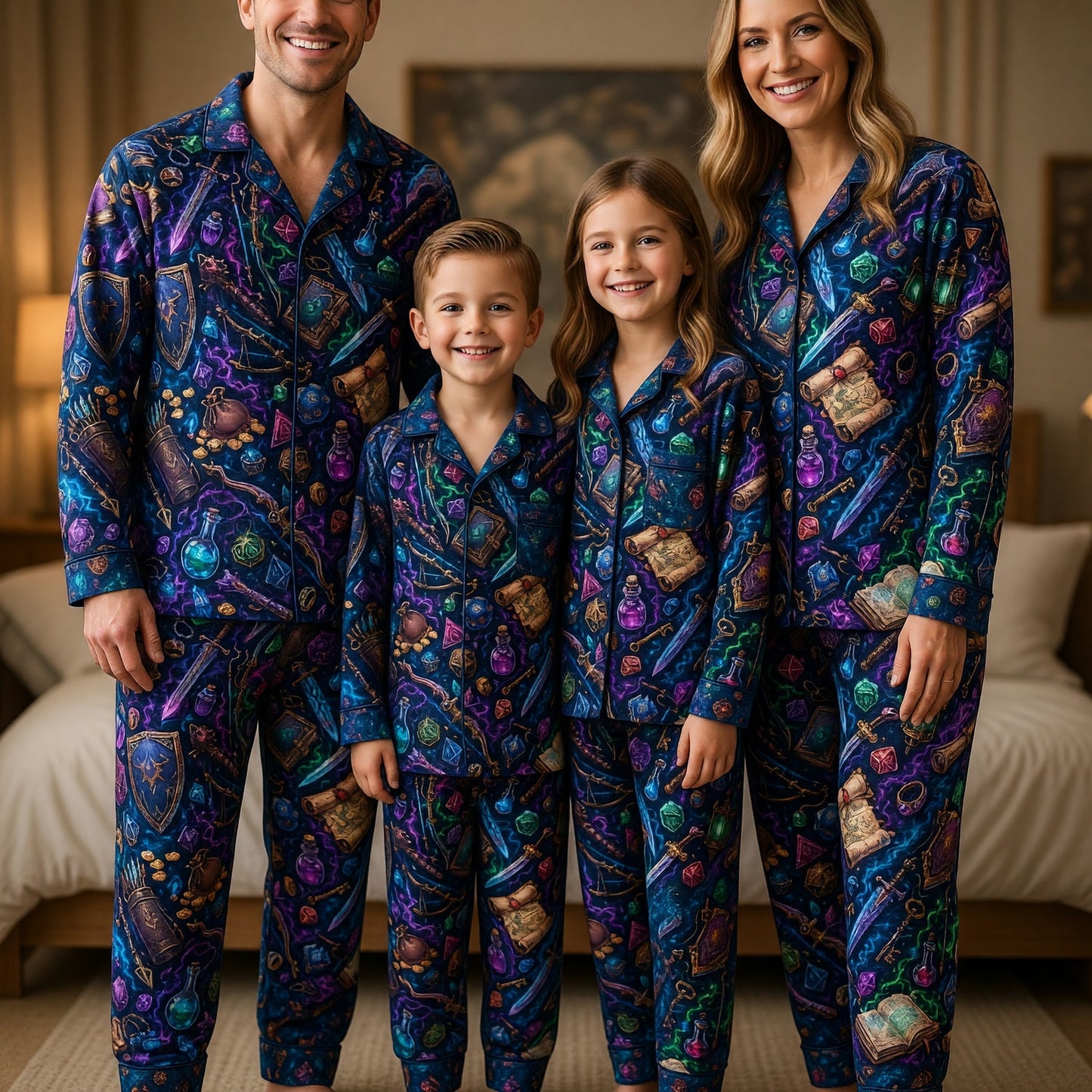 Fantasy Dungeon Thick Pajama Set - Neon Fantasy RPG Nightwear
