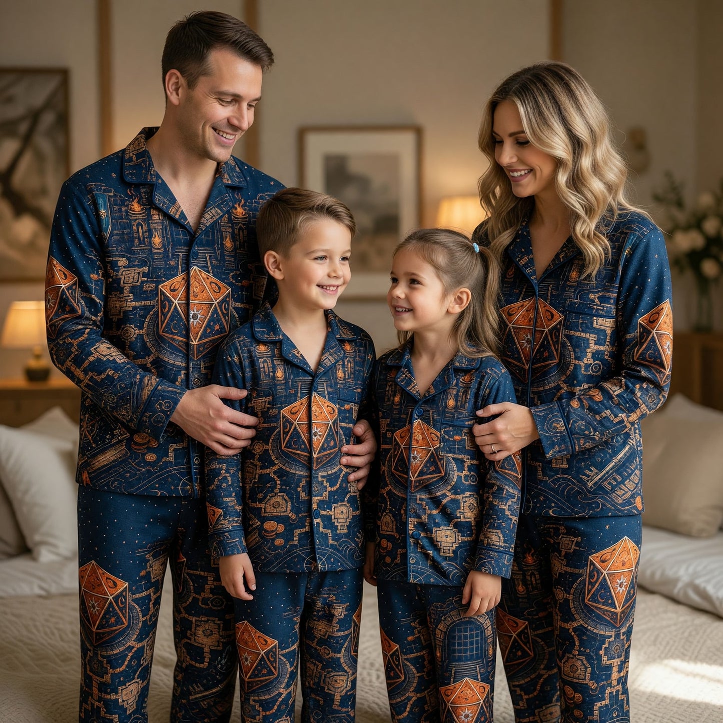 Dungeon Map D20 Thick Pajama Set - Fantasy RPG Sleepwear