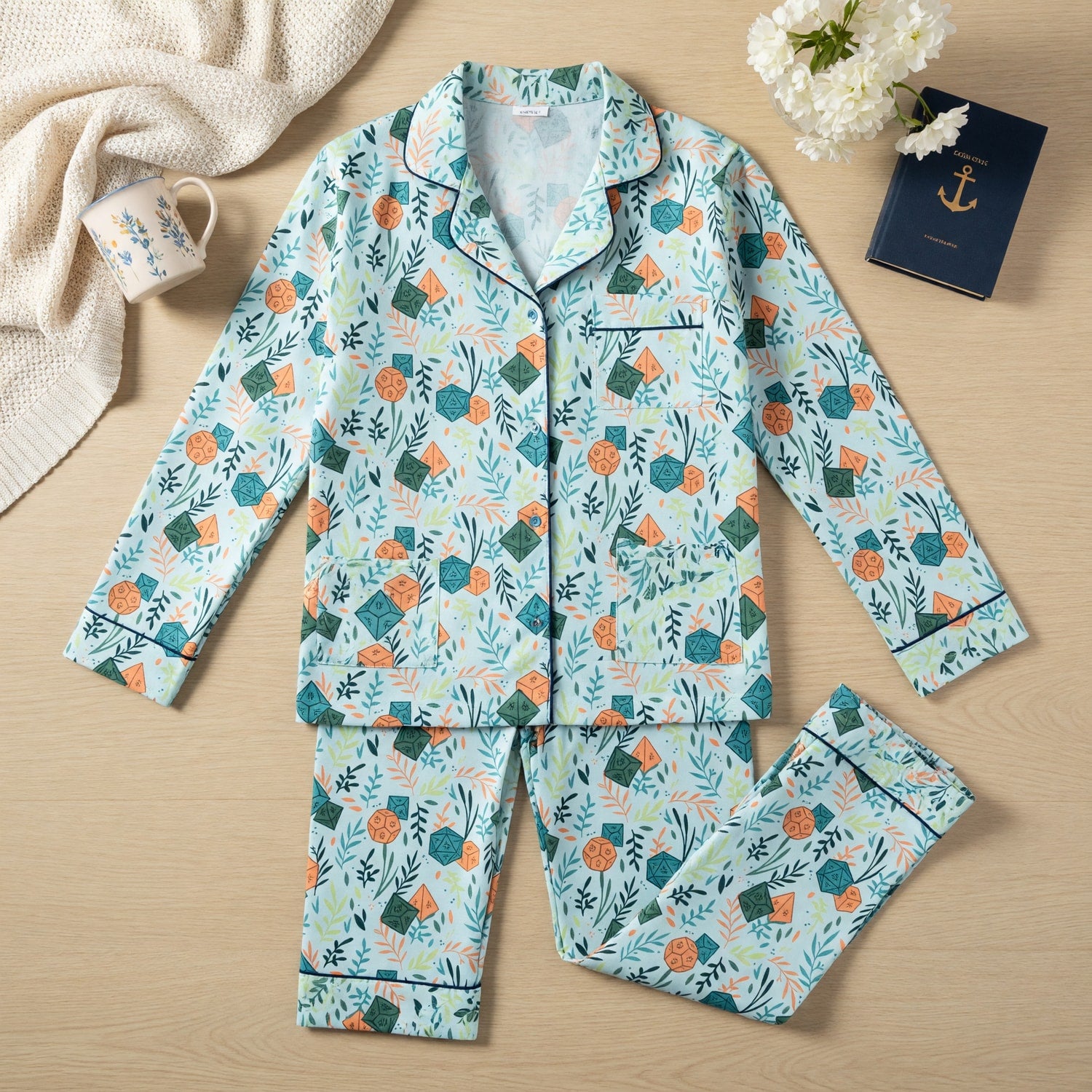 Dice Thick Pajama Set - Fantasy RPG Tabletop Loungewear