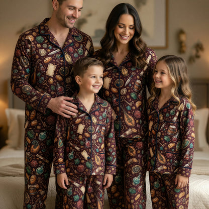 Fantasy Dungeon Thick Pajama Set - RPG Tabletop Loot Pattern