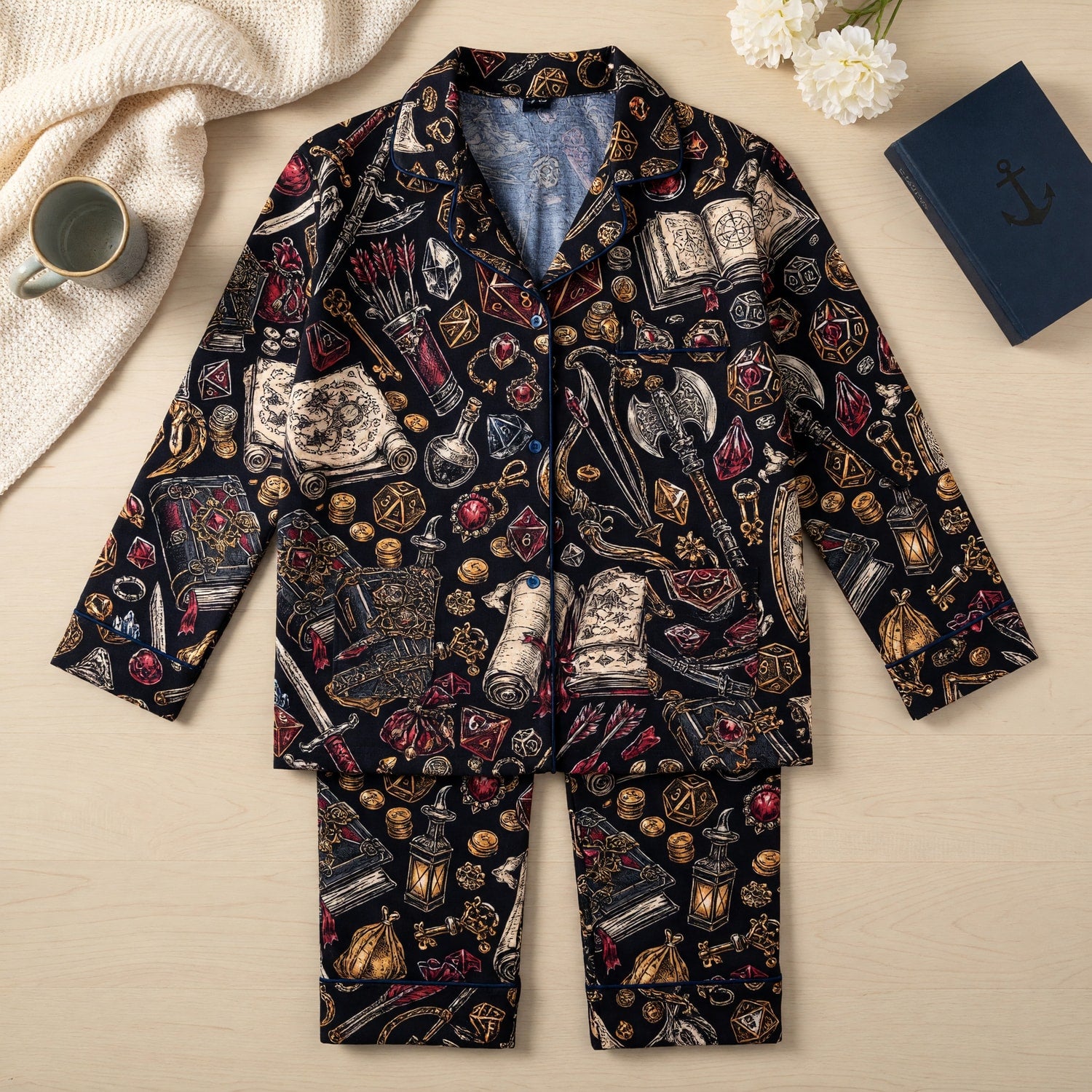 Fantasy Dungeon Thick Pajama Set - Fantasy RPG Sleepwear