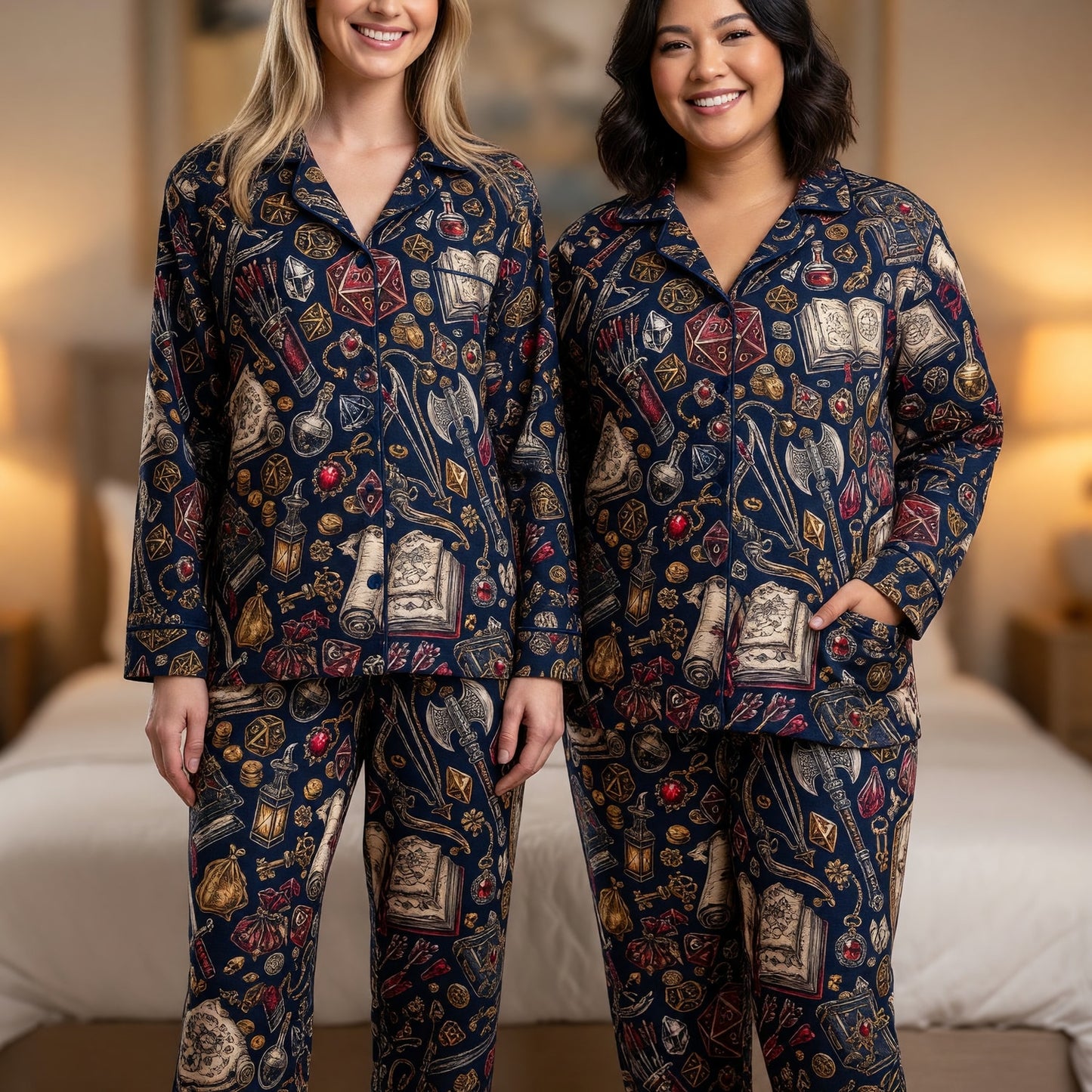 Fantasy Dungeon Thick Pajama Set - Fantasy RPG Sleepwear
