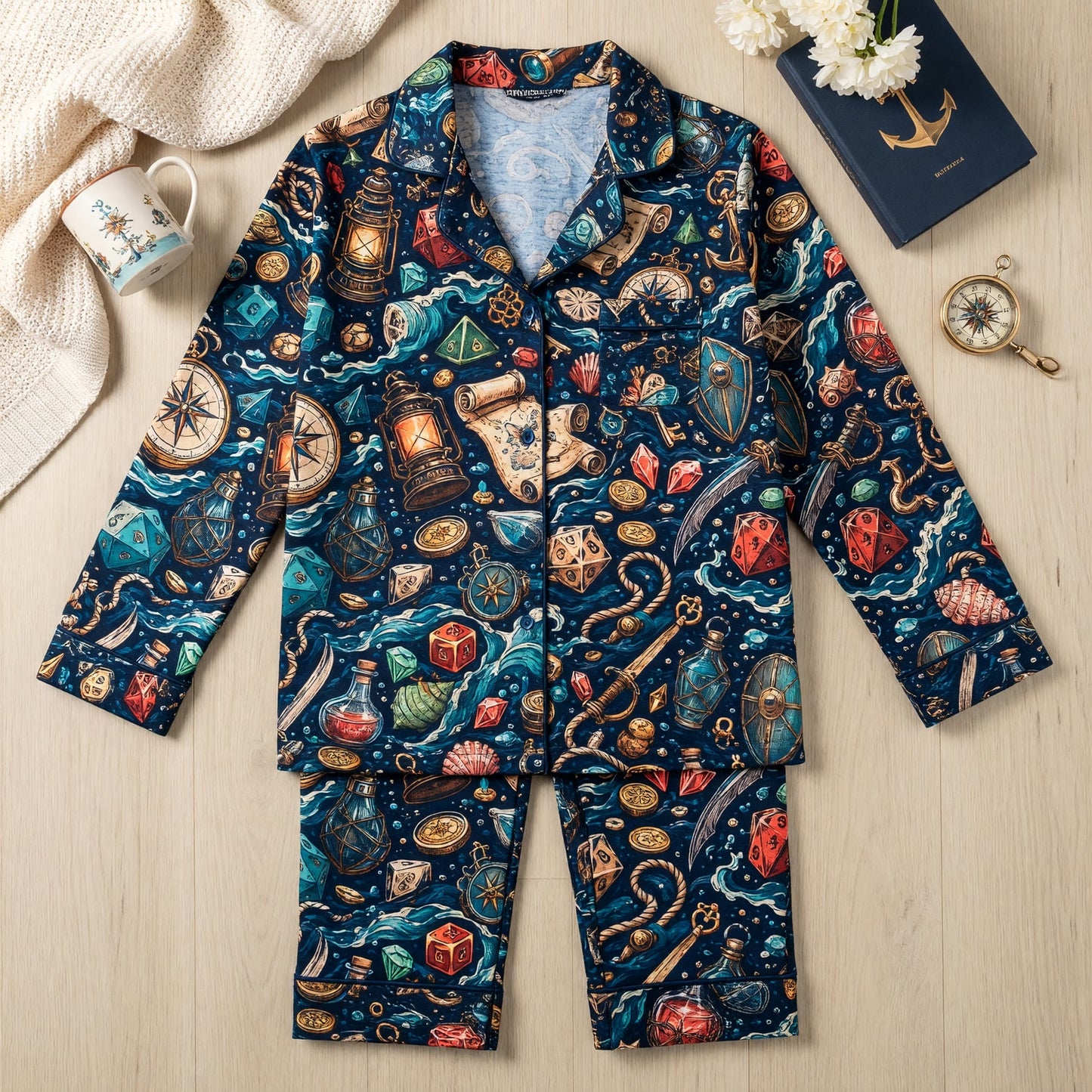 Pirate Adventure Thick Pajama Set - Nautical Fantasy RPG