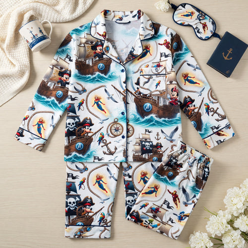Pirate Thick Pajama Set - Superhero Mouse Sleepwear