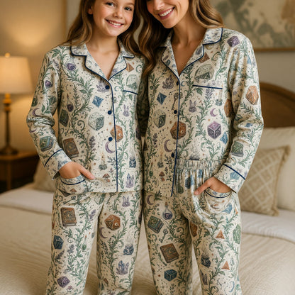 Celestial Dice Thick Pajama Set - Mystic Witchcraft Fantasy