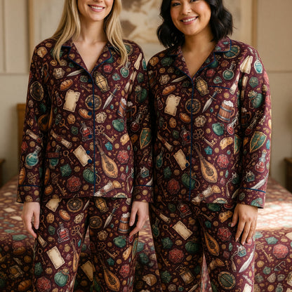 Fantasy Dungeon Thick Pajama Set - RPG Fantasy Gamer Nightwear