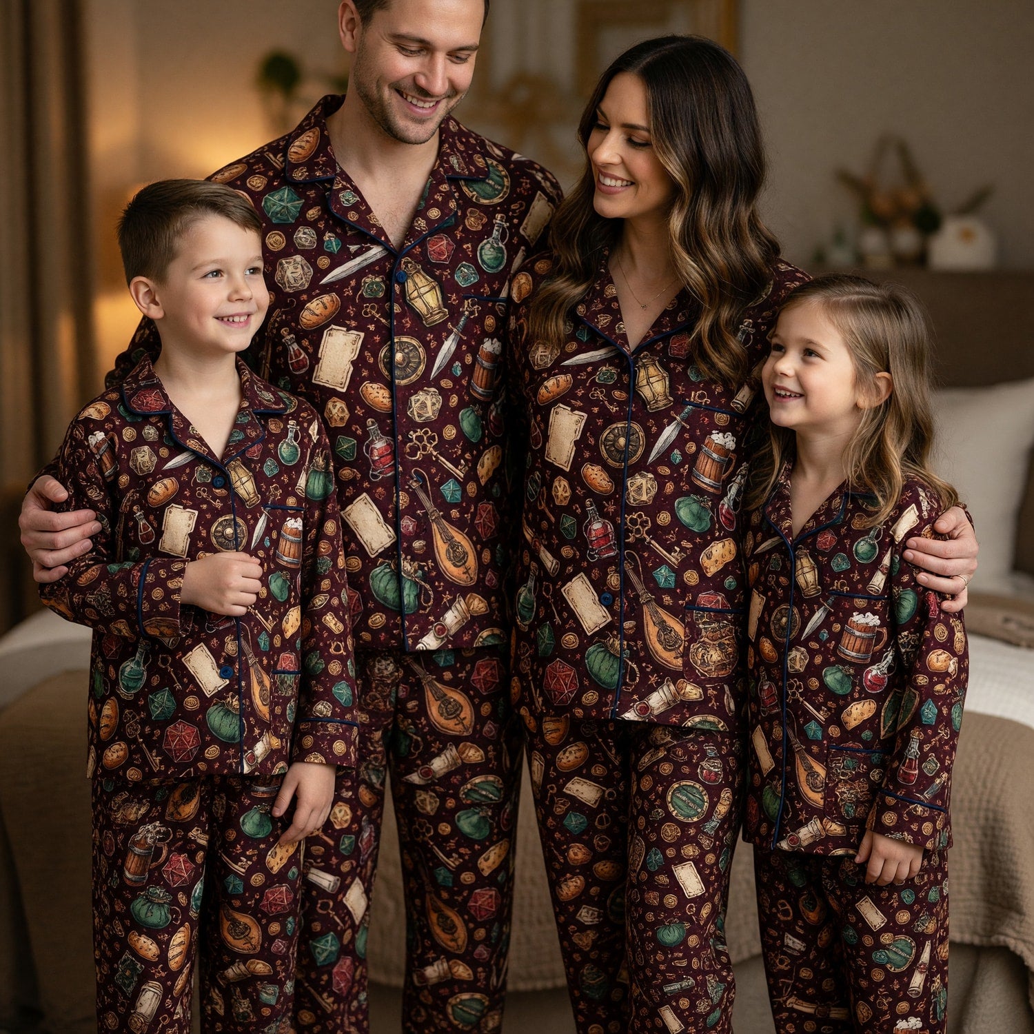 Fantasy Dungeon Thick Pajama Set - RPG Fantasy Gamer Nightwear