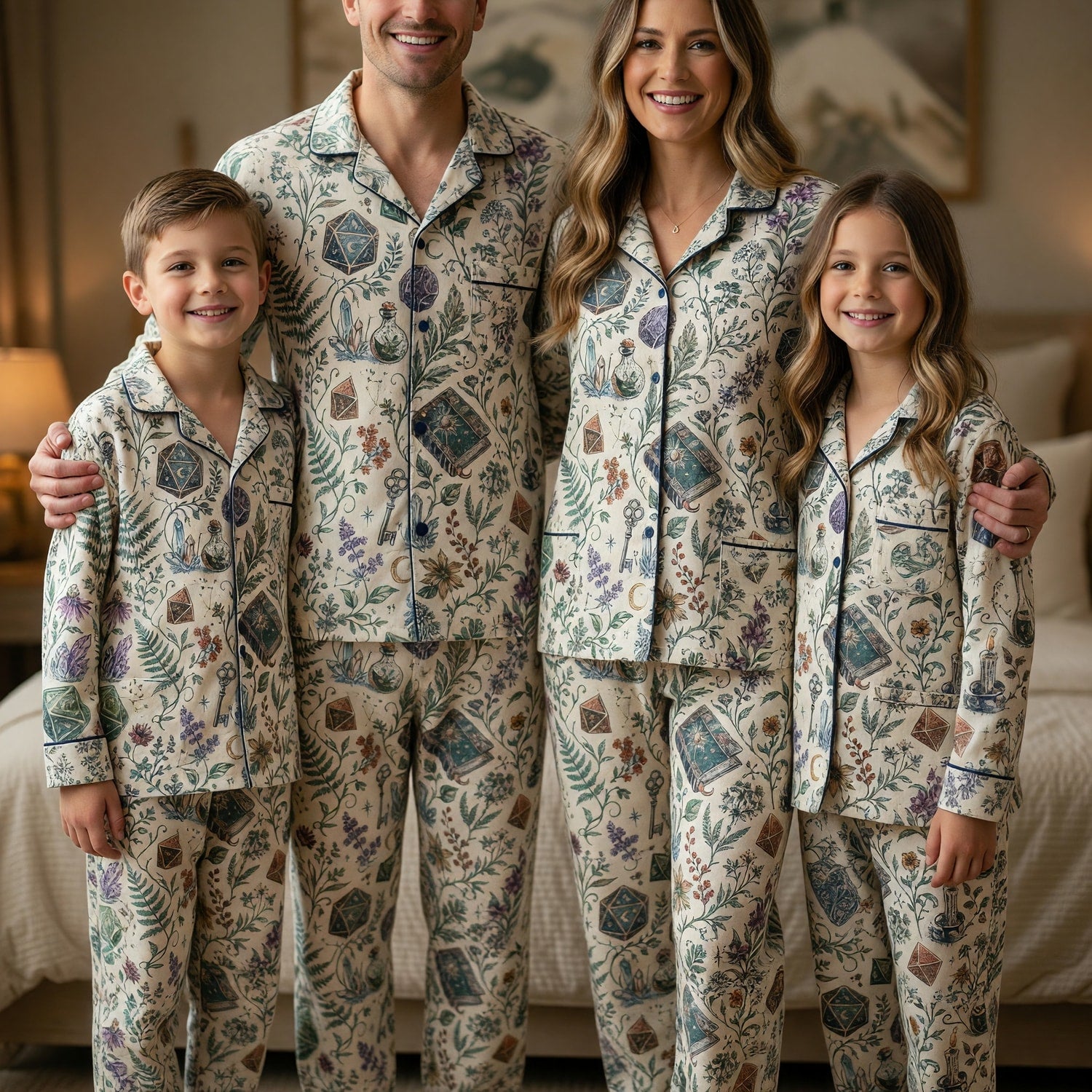 Witchy Dice Thick Pajama Set - Fantasy Mystical Sleepwear