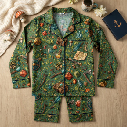 Fantasy Dungeon Thick Pajama Set - Fantasy RPG Tabletop Sleepwear