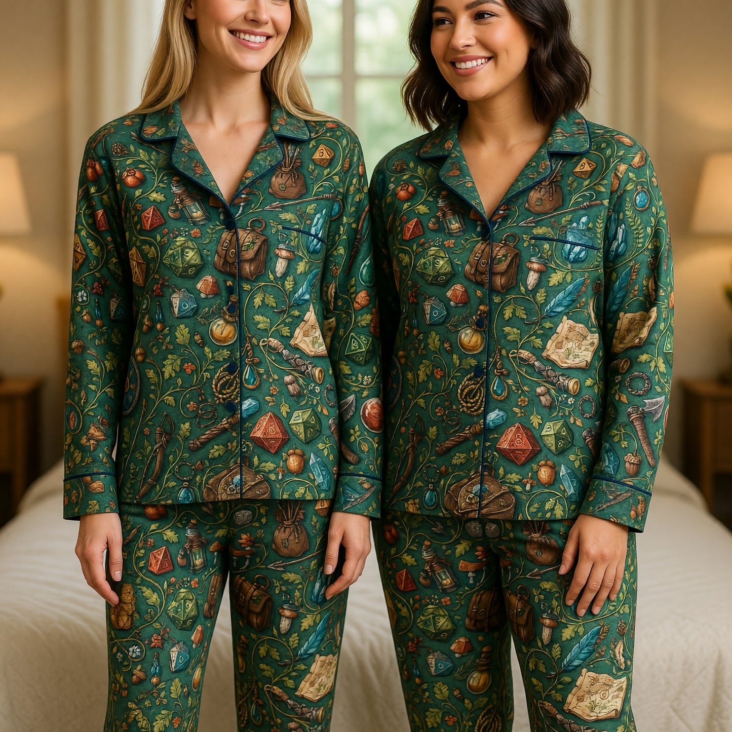Fantasy Dungeon Thick Pajama Set - Fantasy RPG Tabletop Sleepwear