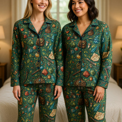 Fantasy Dungeon Thick Pajama Set - Fantasy RPG Tabletop Sleepwear