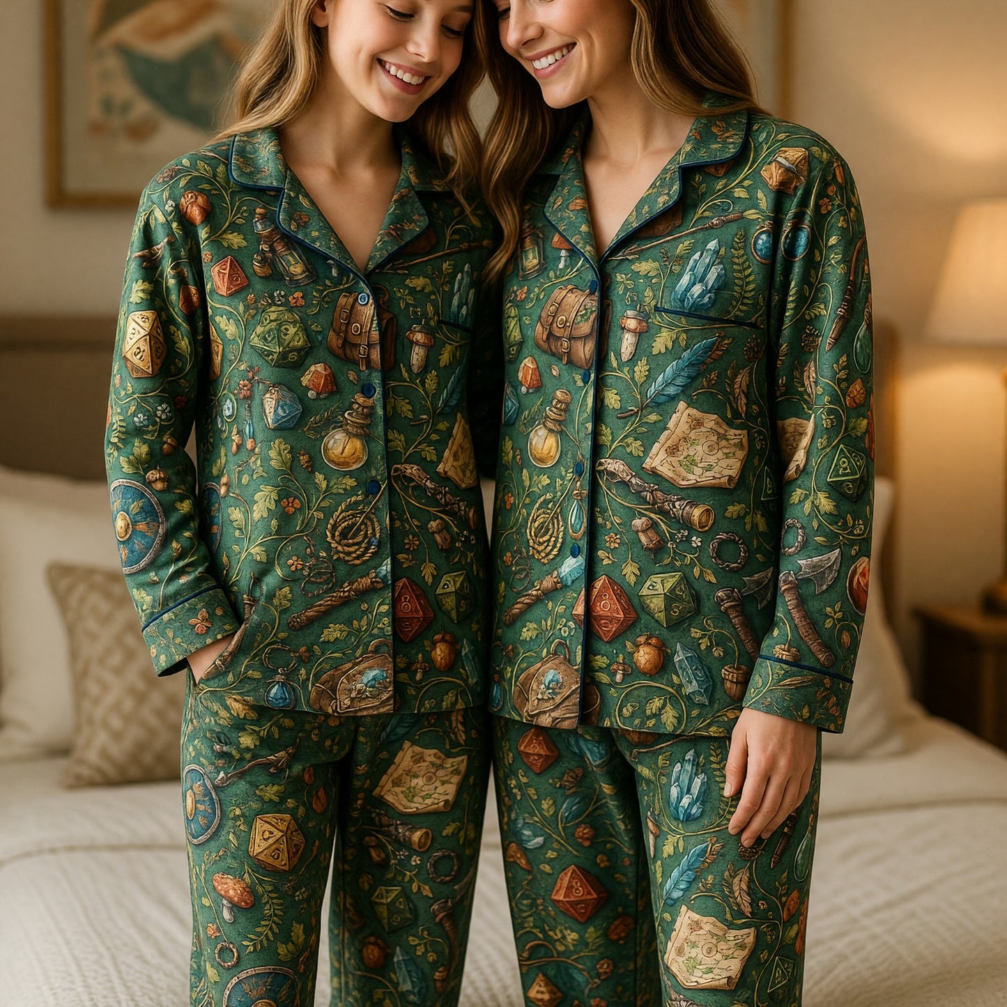Fantasy Dungeon Thick Pajama Set - Fantasy RPG Tabletop Sleepwear