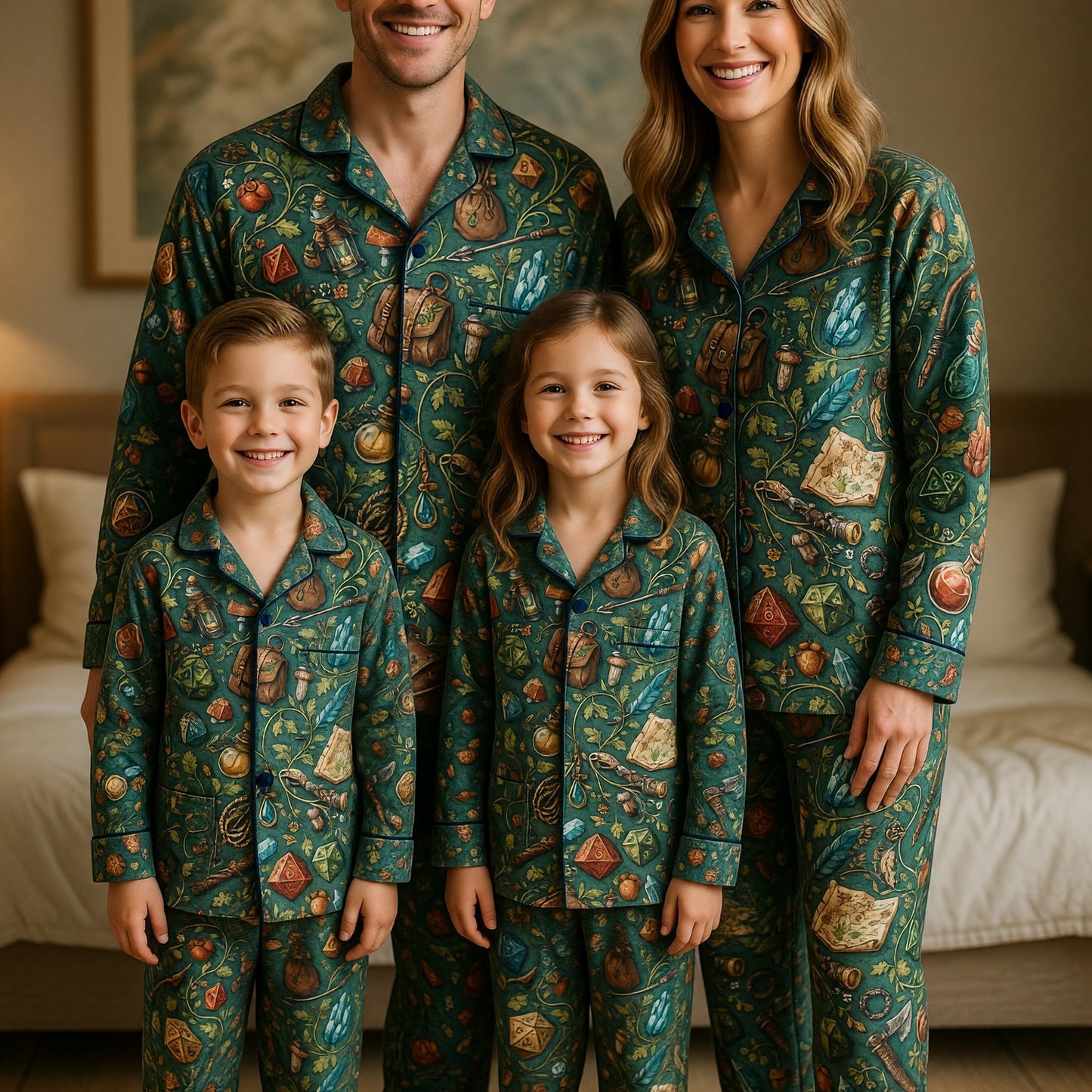 Fantasy Dungeon Thick Pajama Set - Fantasy RPG Tabletop Sleepwear