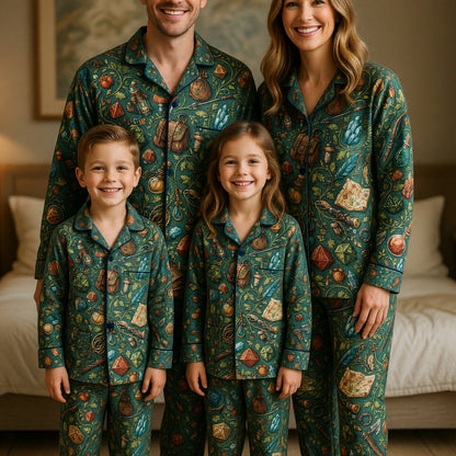 Fantasy Dungeon Thick Pajama Set - Fantasy RPG Tabletop Sleepwear