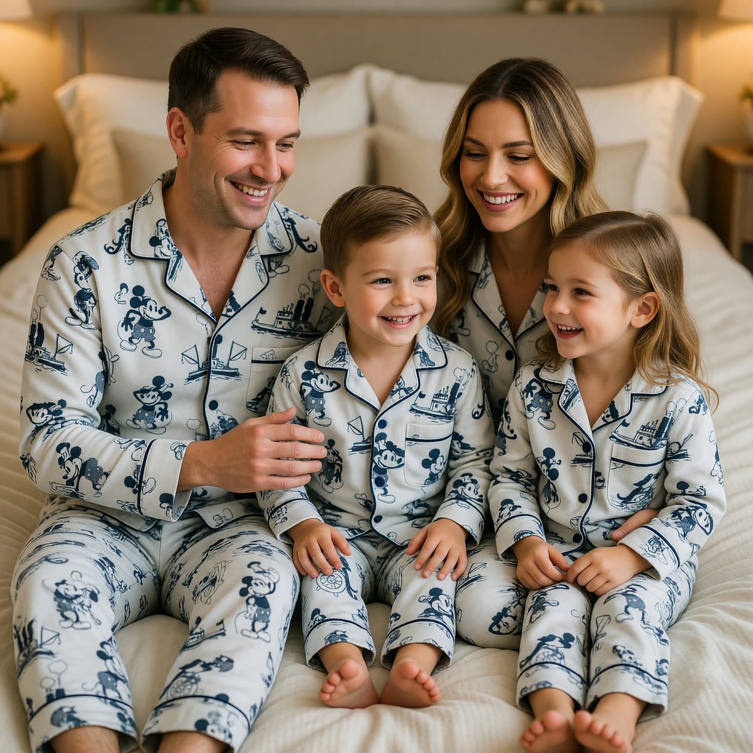 Mouse Vintage Steamboat Thick Pajama Set - Vintage Cartoon