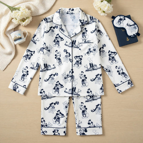 Mouse Vintage Steamboat Thick Pajama Set - Vintage Cartoon