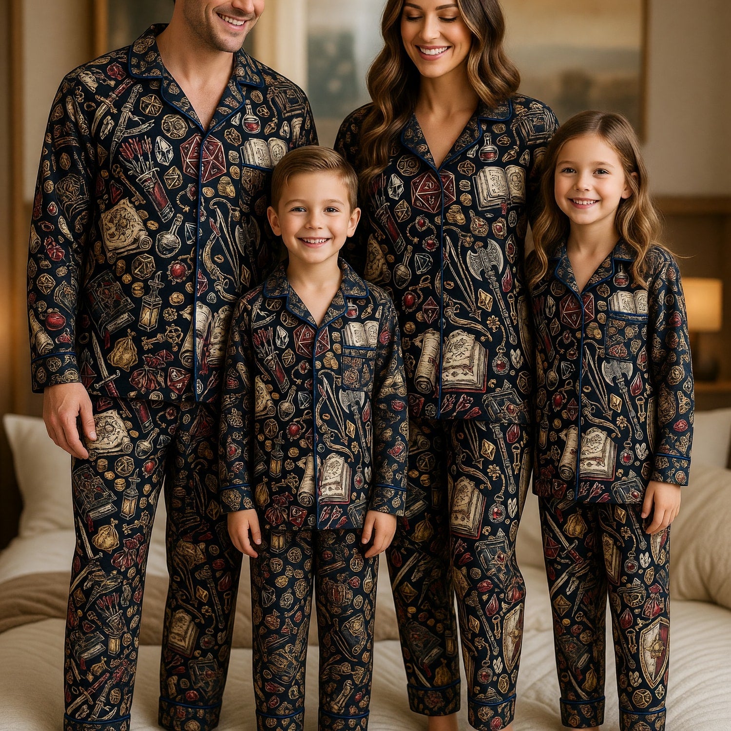 Fantasy Dungeon Thick Pajama Set - Fantasy Tabletop RPG Sleepwear