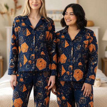 Witchcraft Dice Pajama Set - Mystic RPG Fantasy Nightwear