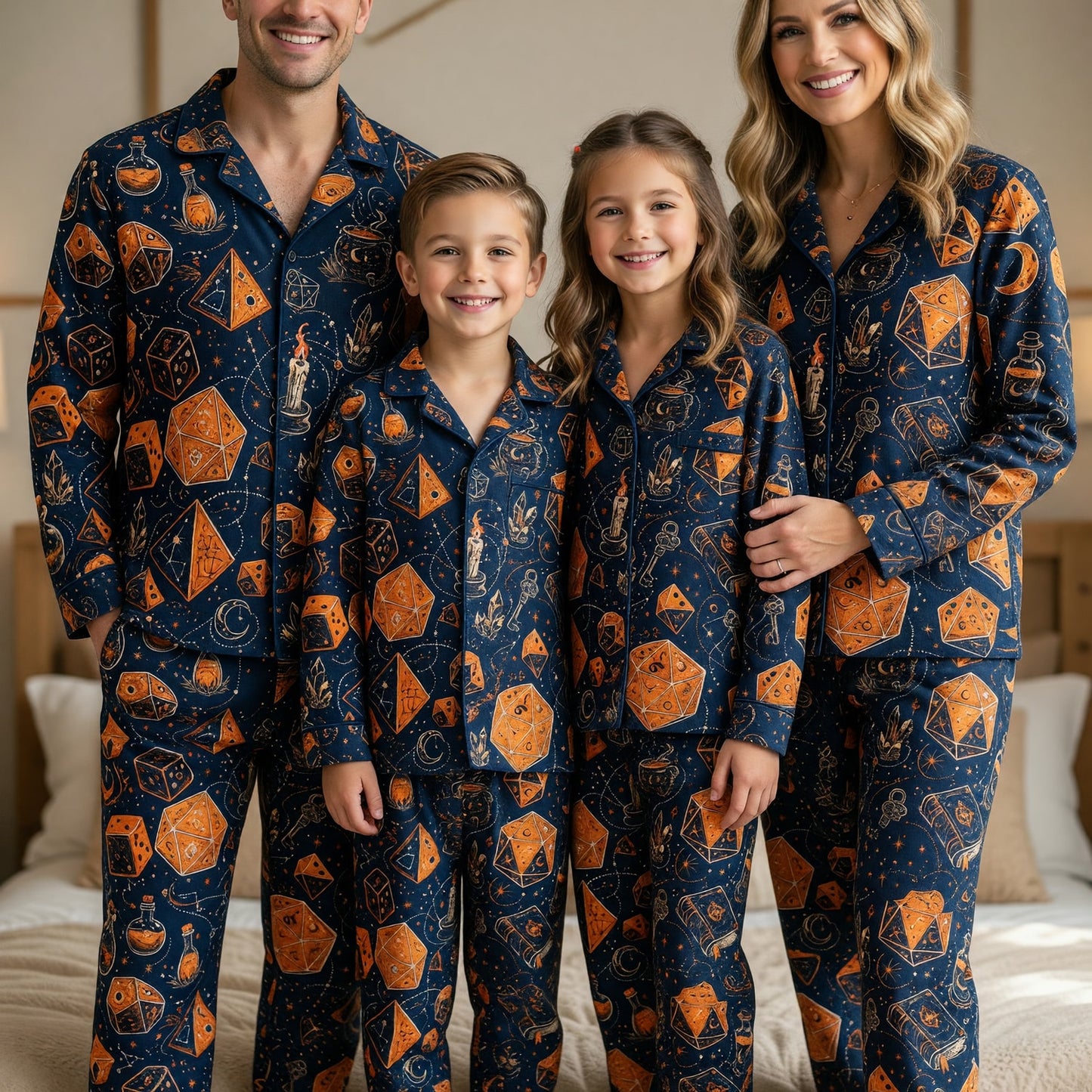 Witchcraft Dice Pajama Set - Mystic RPG Fantasy Nightwear