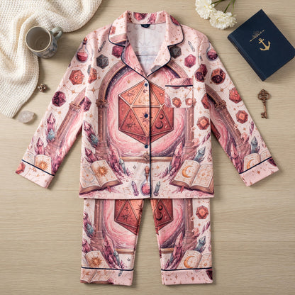Celestial D20 Thick Pajama Set - Mystic Dice Fantasy Nightwear