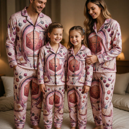 Celestial D20 Thick Pajama Set - Mystic Dice Fantasy Nightwear