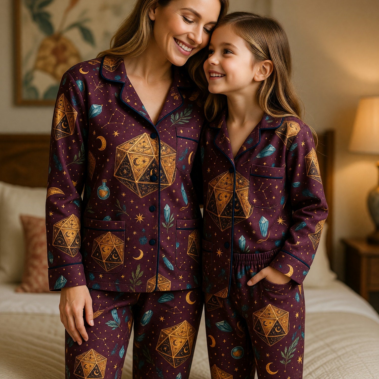 Fantasy Dungeon D20 Thick Pajama Set - Mystic Celestial Fantasy