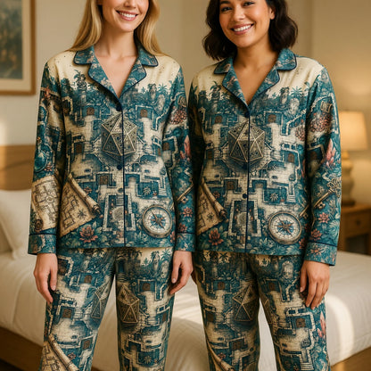 Fantasy Dungeon D20 Thick Pajama Set - Fantasy Temple Adventure