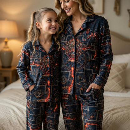 Fantasy Dungeon D20 Dungeon Thick Pajama Set - Fantasy RPG Nightwear