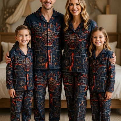 Fantasy Dungeon D20 Dungeon Thick Pajama Set - Fantasy RPG Nightwear
