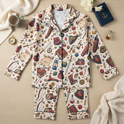 Fantasy Dungeon Thick Pajama Set - RPG Fantasy Sleepwear