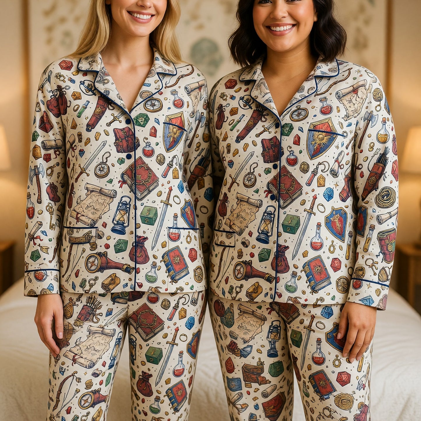 Fantasy Dungeon Thick Pajama Set - RPG Fantasy Sleepwear