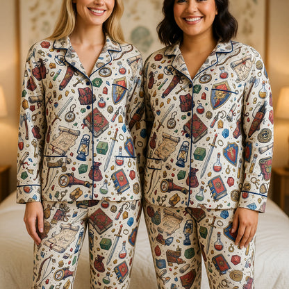 Fantasy Dungeon Thick Pajama Set - RPG Fantasy Sleepwear