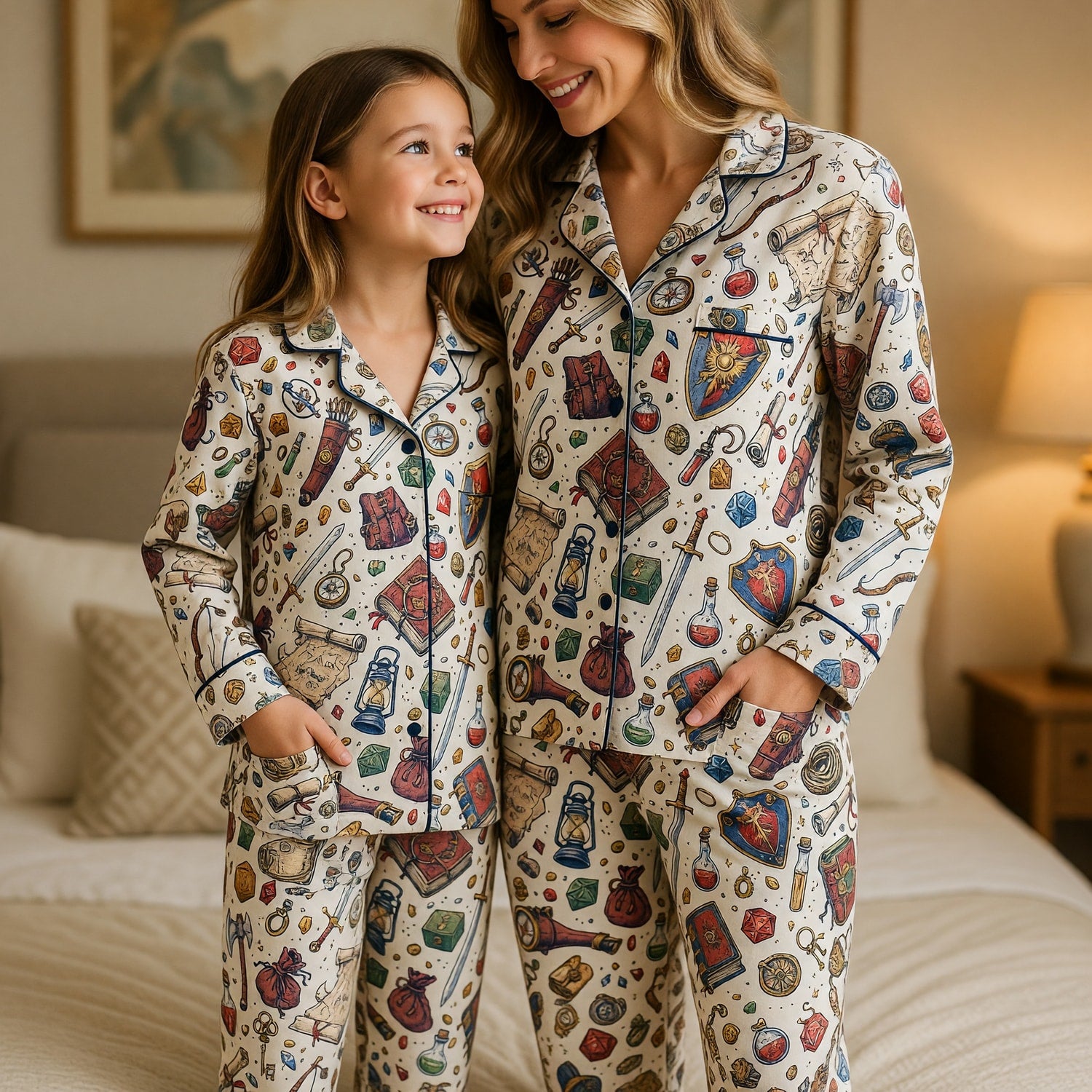 Fantasy Dungeon Thick Pajama Set - RPG Fantasy Sleepwear